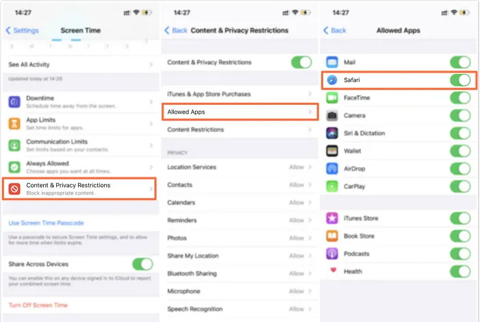 Solutions for Safari Disappeared from iPhone2